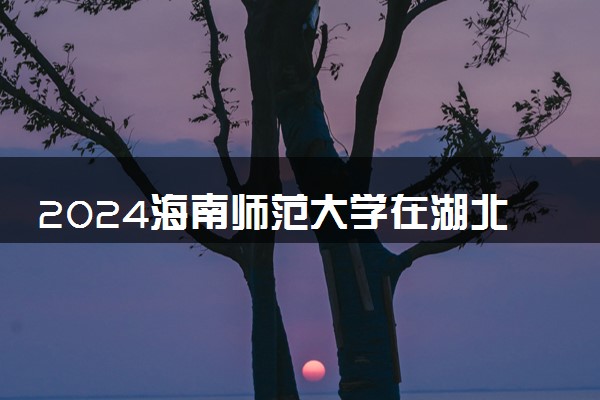 2024海南师范大学在湖北录取分数线 各专业分数及位次