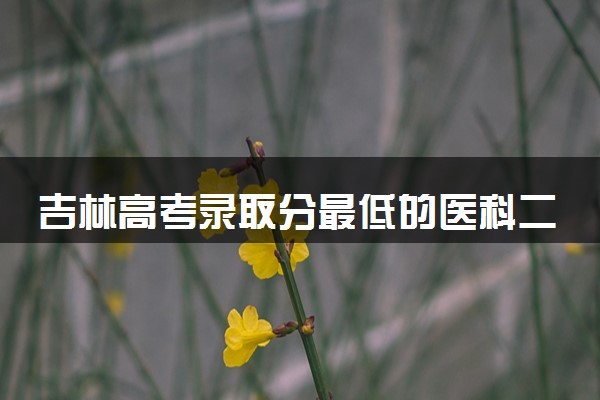吉林高考录取分最低的医科二本大学(2025年参考)