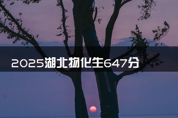 2025湖北物化生647分左右能上什么大学 可以报考的院校名单