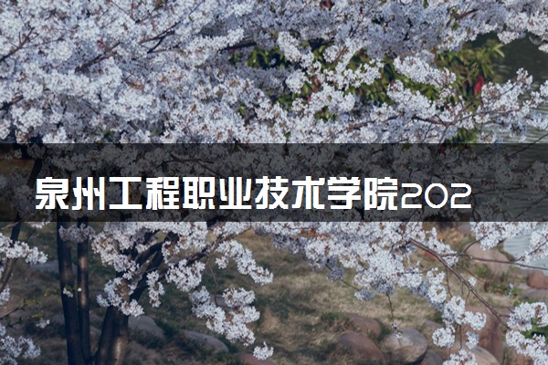 泉州工程职业技术学院2024年各省录取分数线 多少分能考上