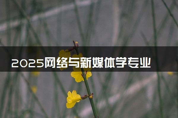 2025网络与新媒体学专业本科大学排名 历年录取分数线汇总
