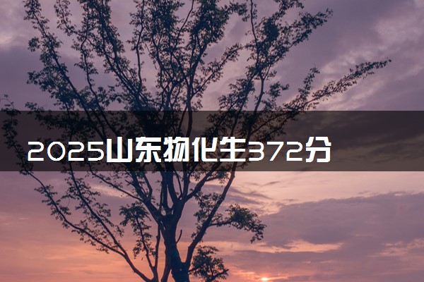 2025山东物化生372分左右能上什么大学 可以报考的院校名单