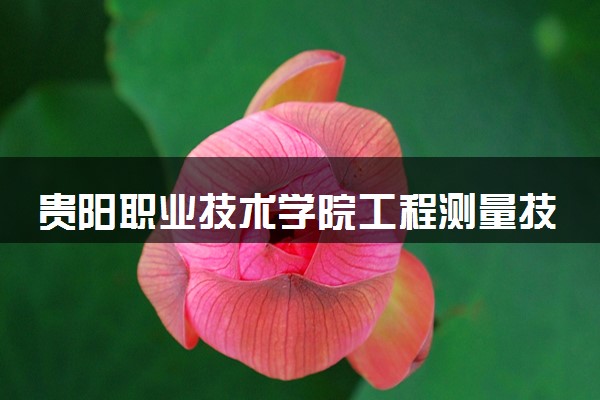 贵阳职业技术学院工程测量技术专业怎么样 录取分数线多少
