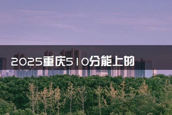 2025重庆510分能上的大学有哪些 可以报考院校名单