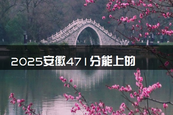 2025安徽471分能上的大学有哪些 可以报考院校名单