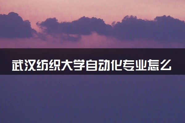 武汉纺织大学自动化专业怎么样 录取分数线多少