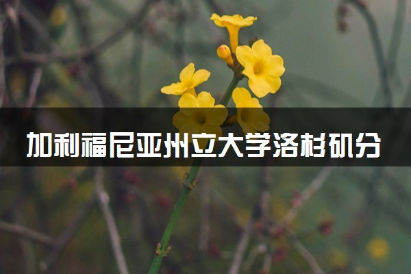 加利福尼亚州立大学洛杉矶分校通常需要多久毕业 一般要读几年