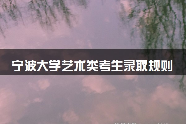 宁波大学艺术类考生录取规则是怎样的 有哪些要求