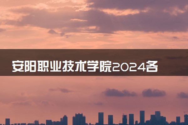 安阳职业技术学院2024各省录取分数线及最低位次是多少