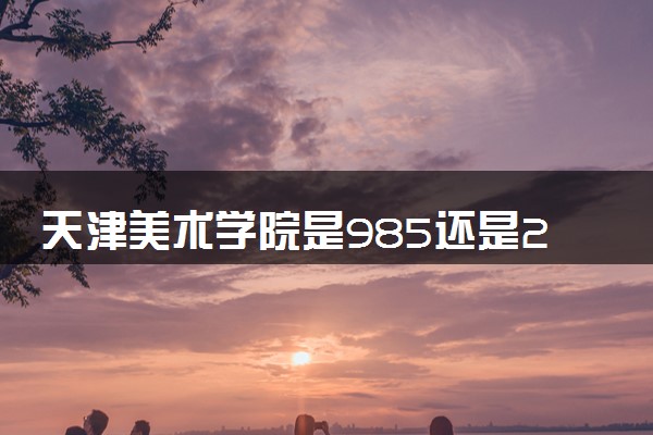 天津美术学院是985还是211 含金量怎么样