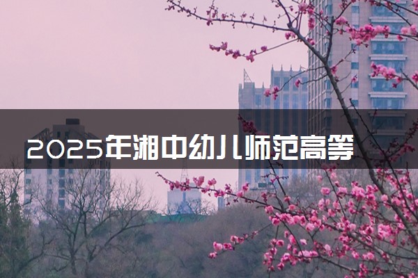 2025年湘中幼儿师范高等专科学校单招招生计划及专业