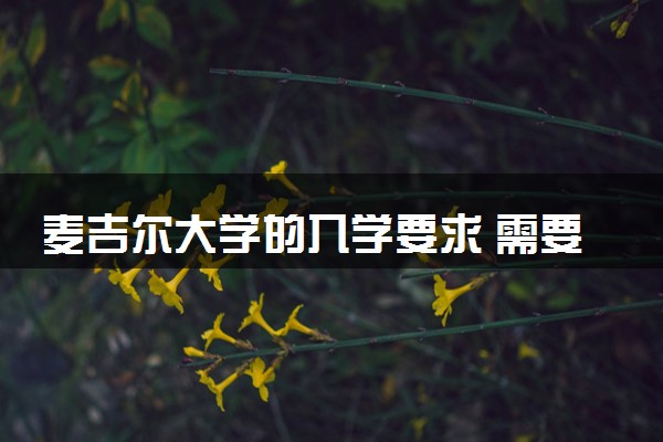 麦吉尔大学的入学要求 需要哪些材料