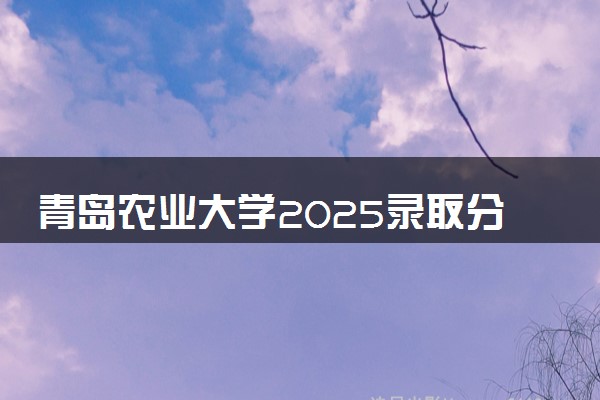 青岛农业大学2025录取分数线整理 最低多少分可以考上