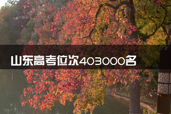 山东高考位次403000名左右报什么大学好（2025年参考）