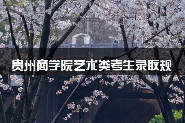 贵州商学院艺术类考生录取规则是怎样的 有哪些要求