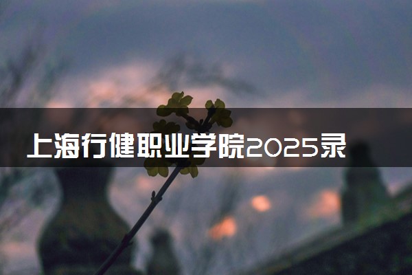 上海行健职业学院2025录取分数线整理 最低多少分可以考上