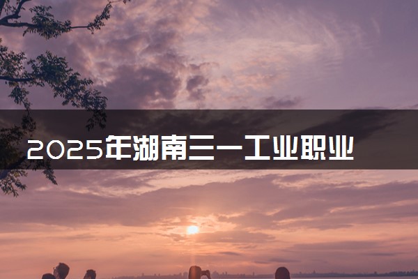 2025年湖南三一工业职业技术学院单招招生计划及专业