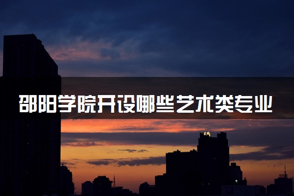 邵阳学院开设哪些艺术类专业 什么专业前景好