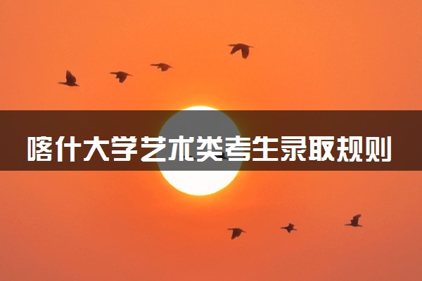 喀什大学艺术类考生录取规则是怎样的 有哪些要求