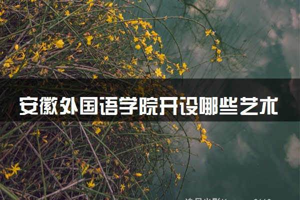 安徽外国语学院开设哪些艺术类专业 什么专业前景好