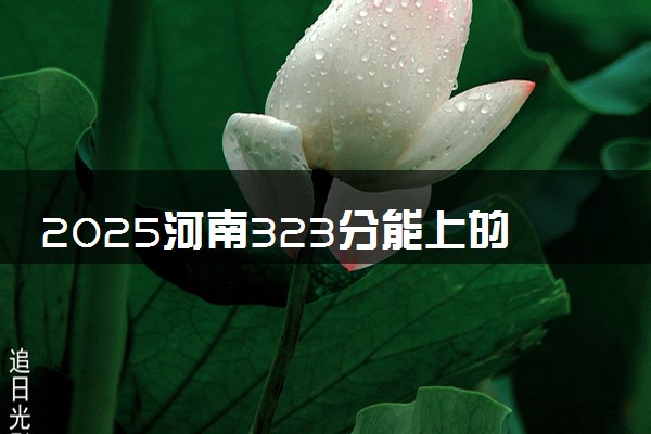 2025河南323分能上的大学有哪些 可以报考院校名单