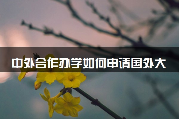 中外合作办学如何申请国外大学 需要高考成绩吗