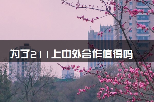 为了211上中外合作值得吗 有哪些优势