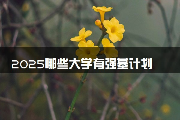 2025哪些大学有强基计划招生 最新院校名单整理