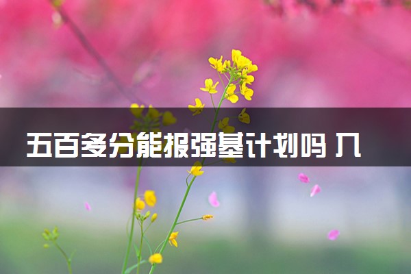 五百多分能报强基计划吗 入围机会大不大