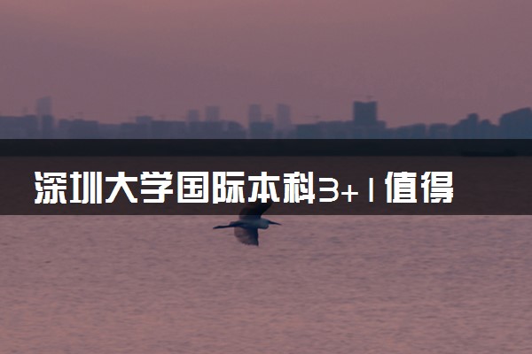 深圳大学国际本科3+1值得读吗 有哪些优点