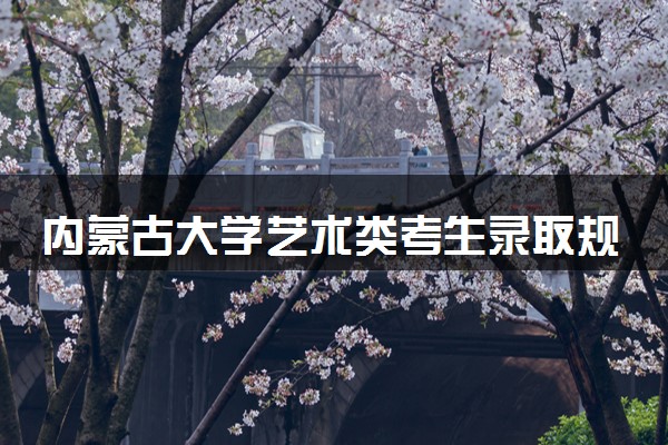 内蒙古大学艺术类考生录取规则是怎样的 有哪些要求