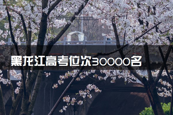 黑龙江高考位次30000名左右报什么大学好（2025年参考）