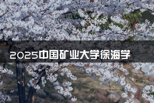 2025中国矿业大学徐海学院录取分数线是多少 各省最低分数线汇总