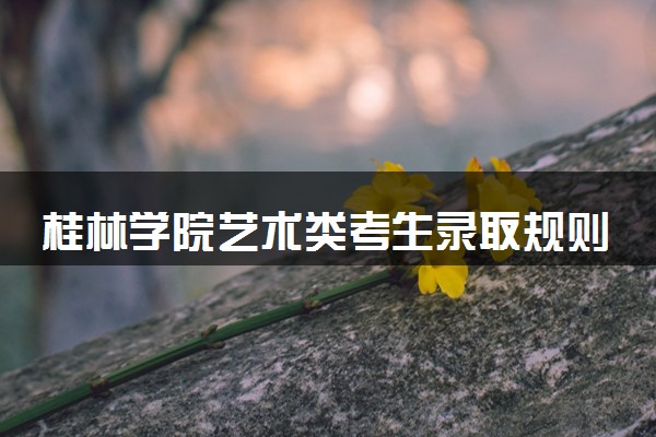 桂林学院艺术类考生录取规则是怎样的 有哪些要求