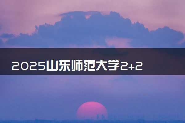 2025山东师范大学2+2国际本科毕业去向及办学成果