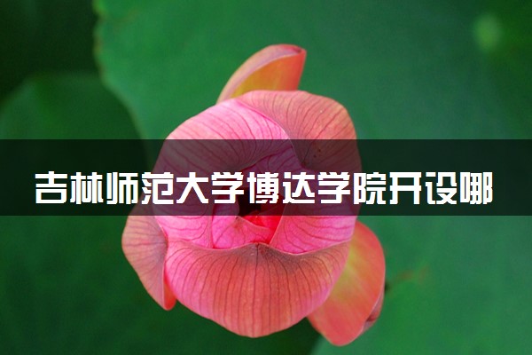 吉林师范大学博达学院开设哪些艺术类专业 什么专业前景好