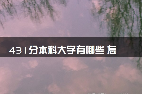 431分本科大学有哪些 怎么填报志愿