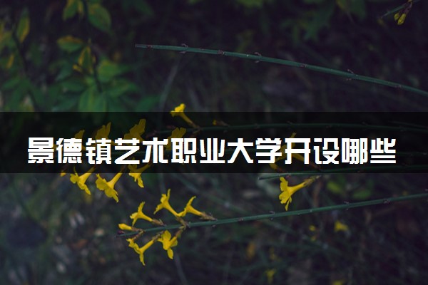 景德镇艺术职业大学开设哪些艺术类专业 什么专业前景好