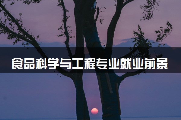 食品科学与工程专业就业前景怎么样 2025好就业吗