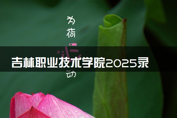 吉林职业技术学院2025录取分数线整理 最低多少分可以考上