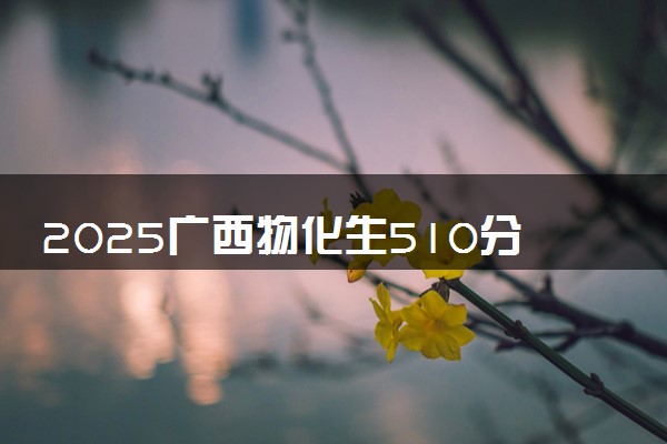 2025广西物化生510分左右能上什么大学 可以报考的院校名单