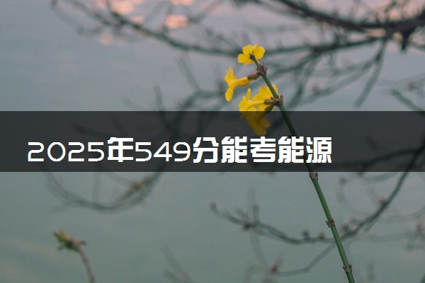 2025年549分能考能源化学工程专业吗 549分能源化学工程专业大学推荐