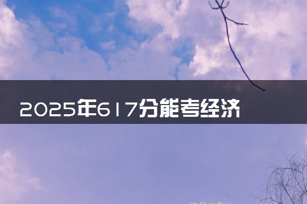 2025年617分能考经济学类专业吗 617分经济学类专业大学推荐