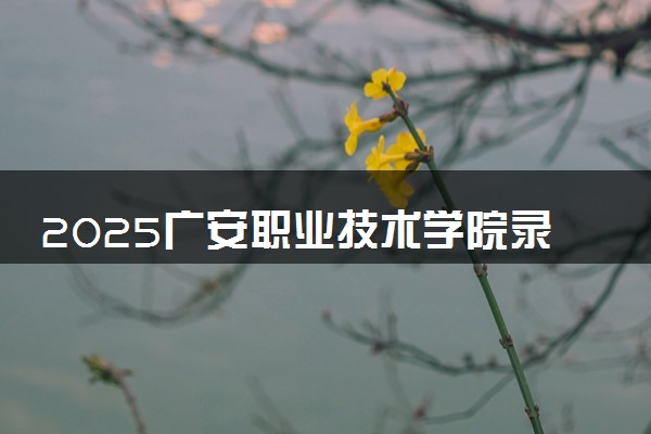 2025广安职业技术学院录取分数线是多少 各省最低分数线汇总