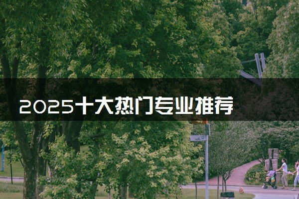 2025十大热门专业推荐 哪些专业就业前景好