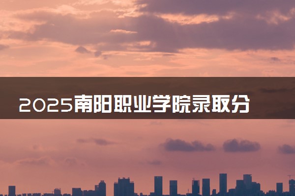 2025南阳职业学院录取分数线是多少 各省最低分数线汇总