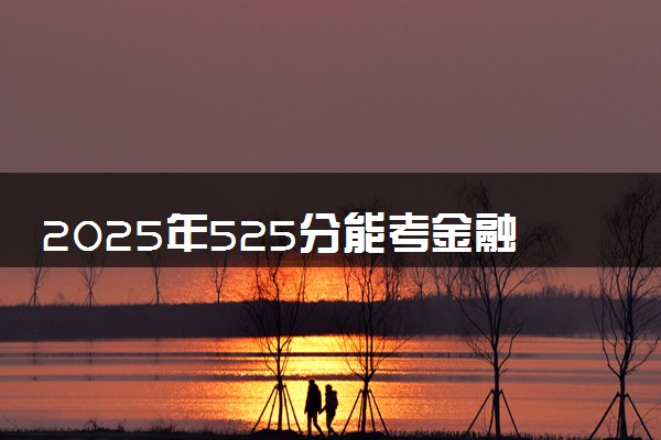 2025年525分能考金融工程专业吗 525分金融工程专业大学推荐