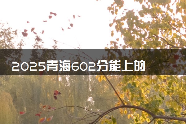 2025青海602分能上的大学有哪些 可以报考院校名单