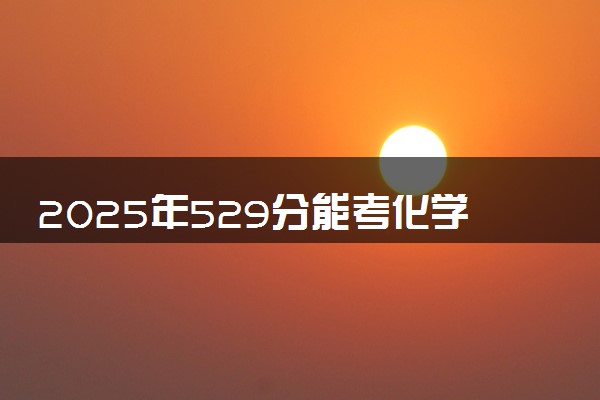 2025年529分能考化学工程与工艺专业吗 529分化学工程与工艺专业大学推荐