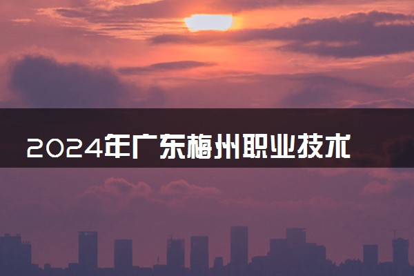 2024年广东梅州职业技术学院录取分数线是多少 各省最低分数线及位次